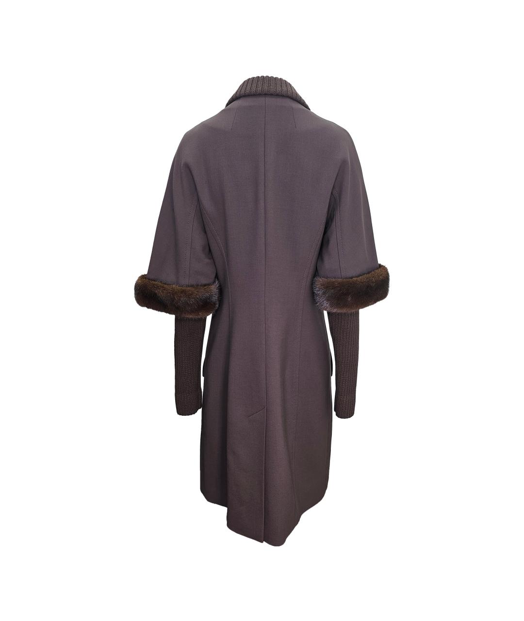 ESCADA Коричневое шерстяное пальто, фото 2
