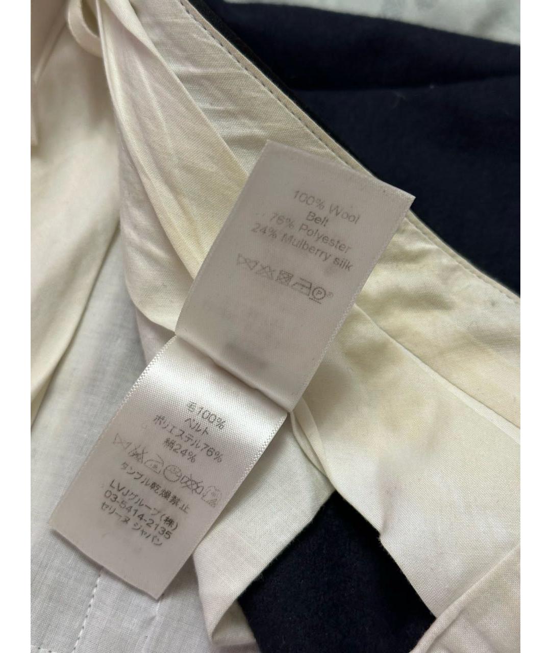 CELINE Темно-синие шерстяные прямые брюки, фото 6