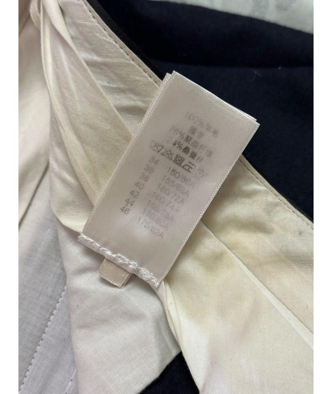 CELINE Темно-синие шерстяные прямые брюки, фото 7