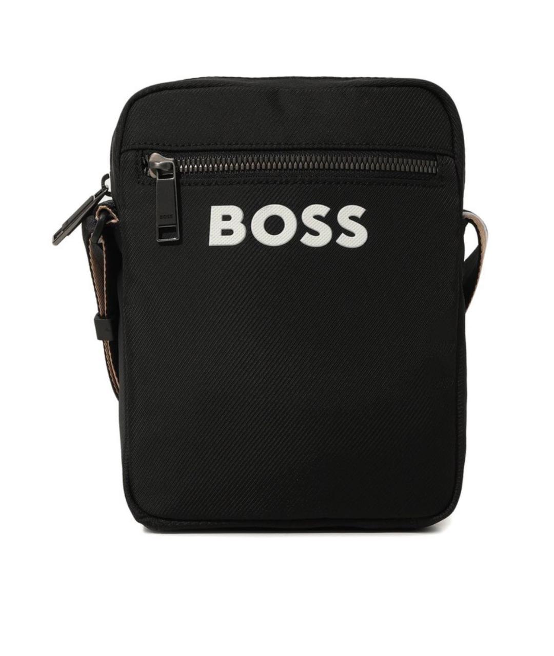 HUGO BOSS Черная тканевая сумка на плечо, фото 1