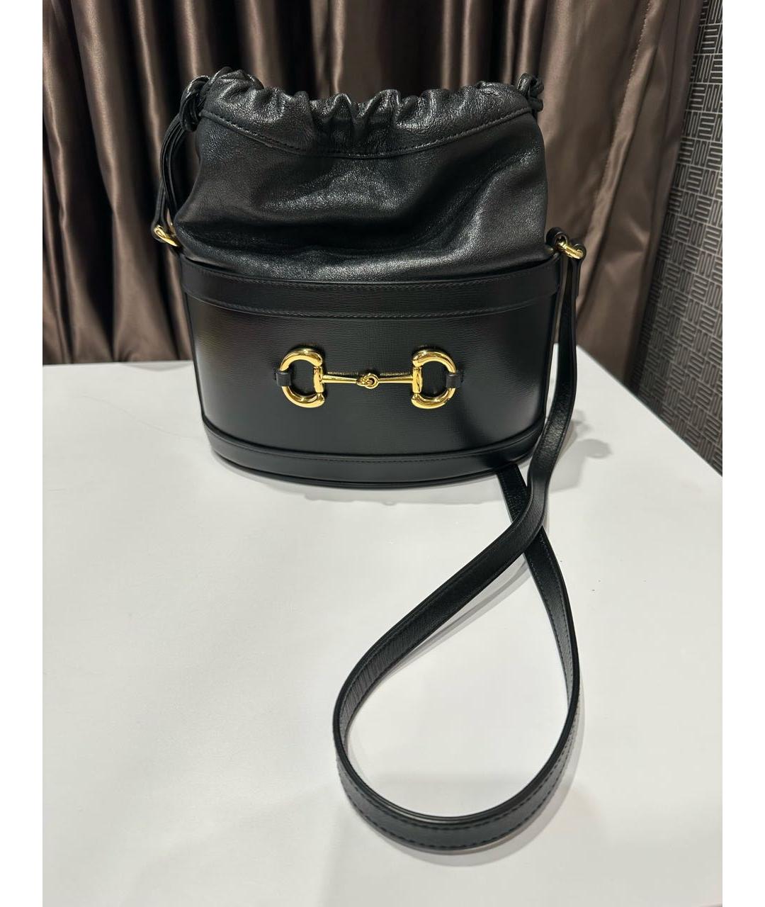 GUCCI Черная кожаная сумка через плечо, фото 3