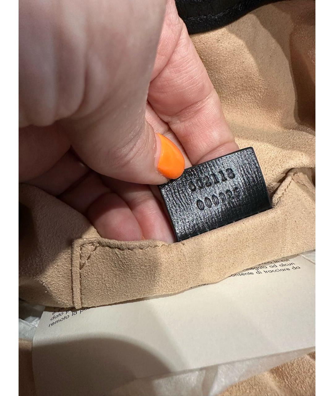 GUCCI Черная кожаная сумка через плечо, фото 6