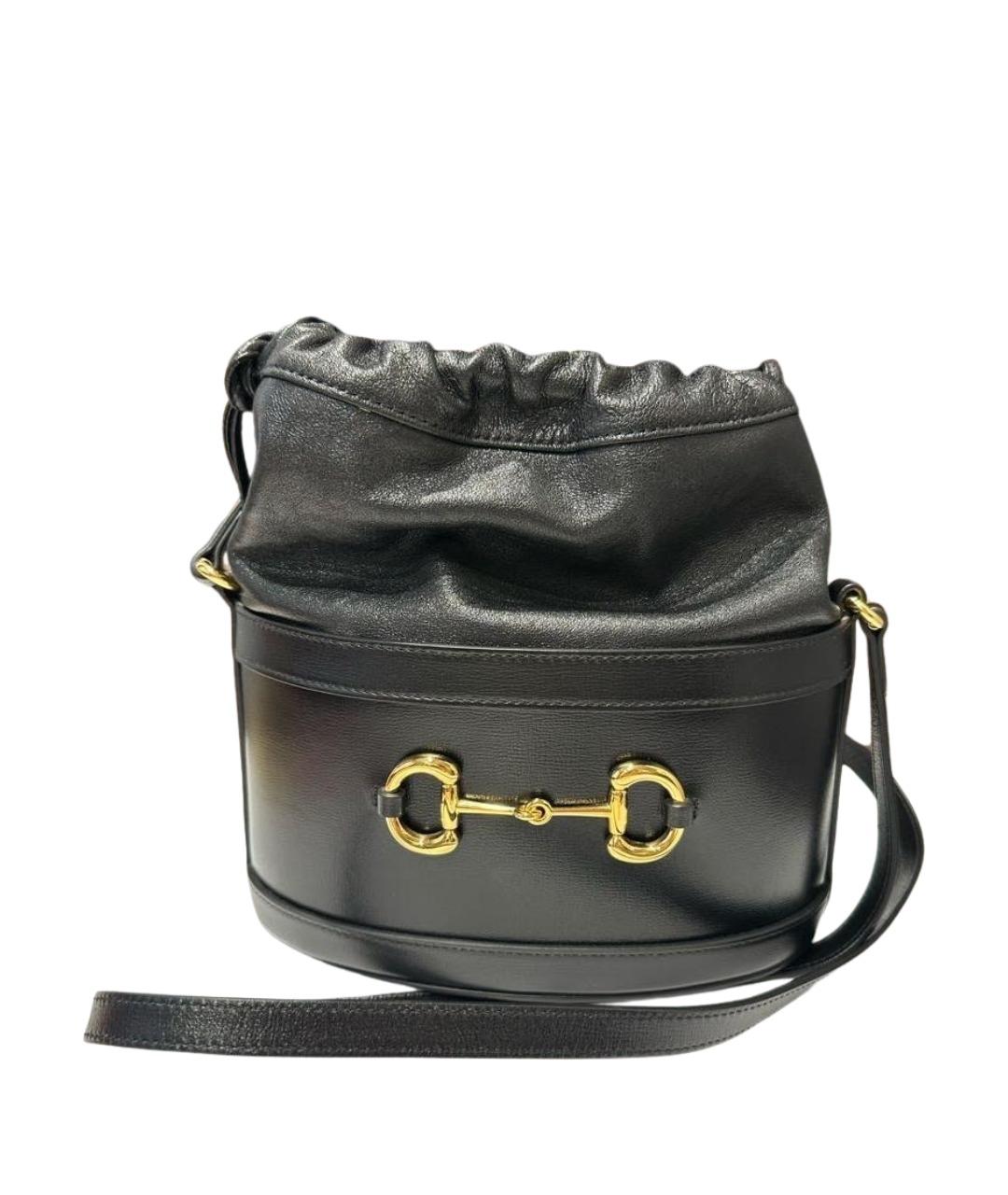 GUCCI Черная кожаная сумка через плечо, фото 1