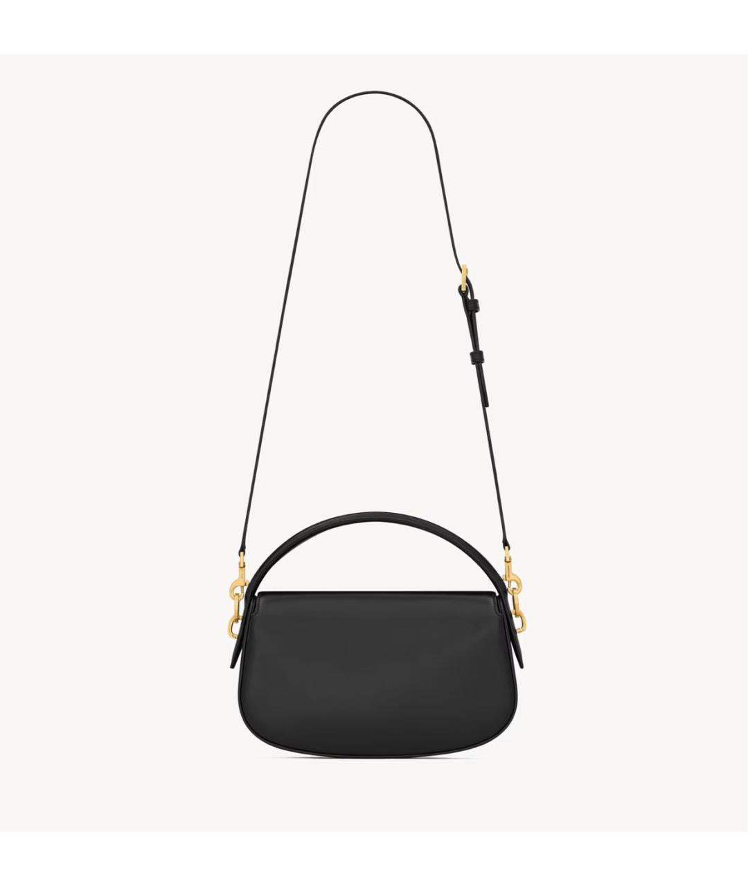 SAINT LAURENT Черная кожаная сумка через плечо, фото 4