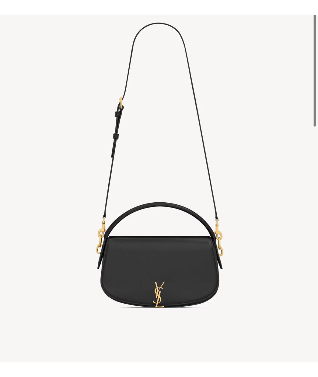 SAINT LAURENT Черная кожаная сумка через плечо, фото 5