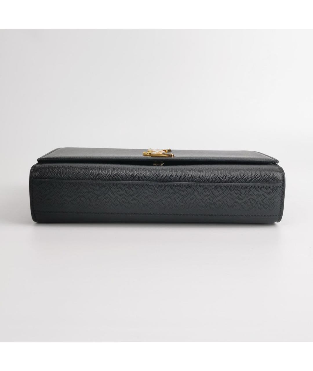 SAINT LAURENT Черная кожаная сумка через плечо, фото 5
