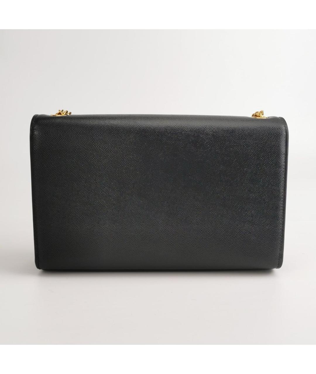 SAINT LAURENT Черная кожаная сумка через плечо, фото 4