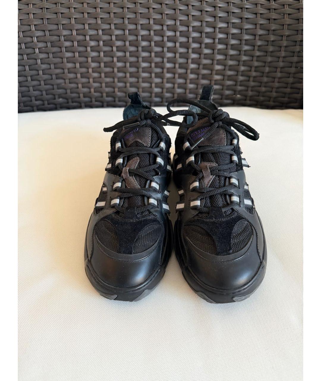 VALENTINO Черные текстильные низкие кроссовки / кеды, фото 2