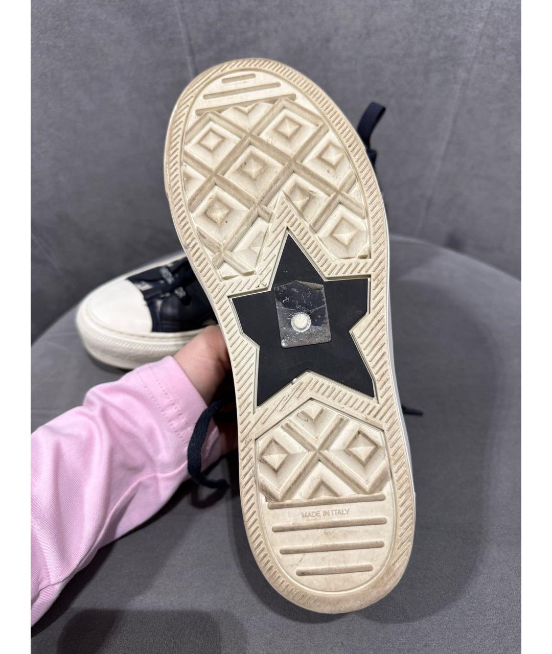 CHRISTIAN DIOR Темно-синие кожаные кеды, фото 8