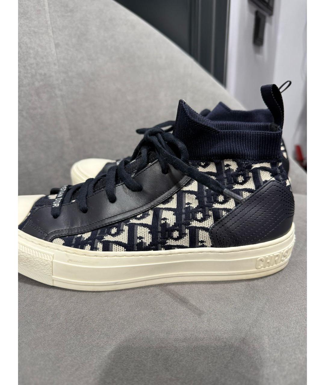 CHRISTIAN DIOR Темно-синие кожаные кеды, фото 5