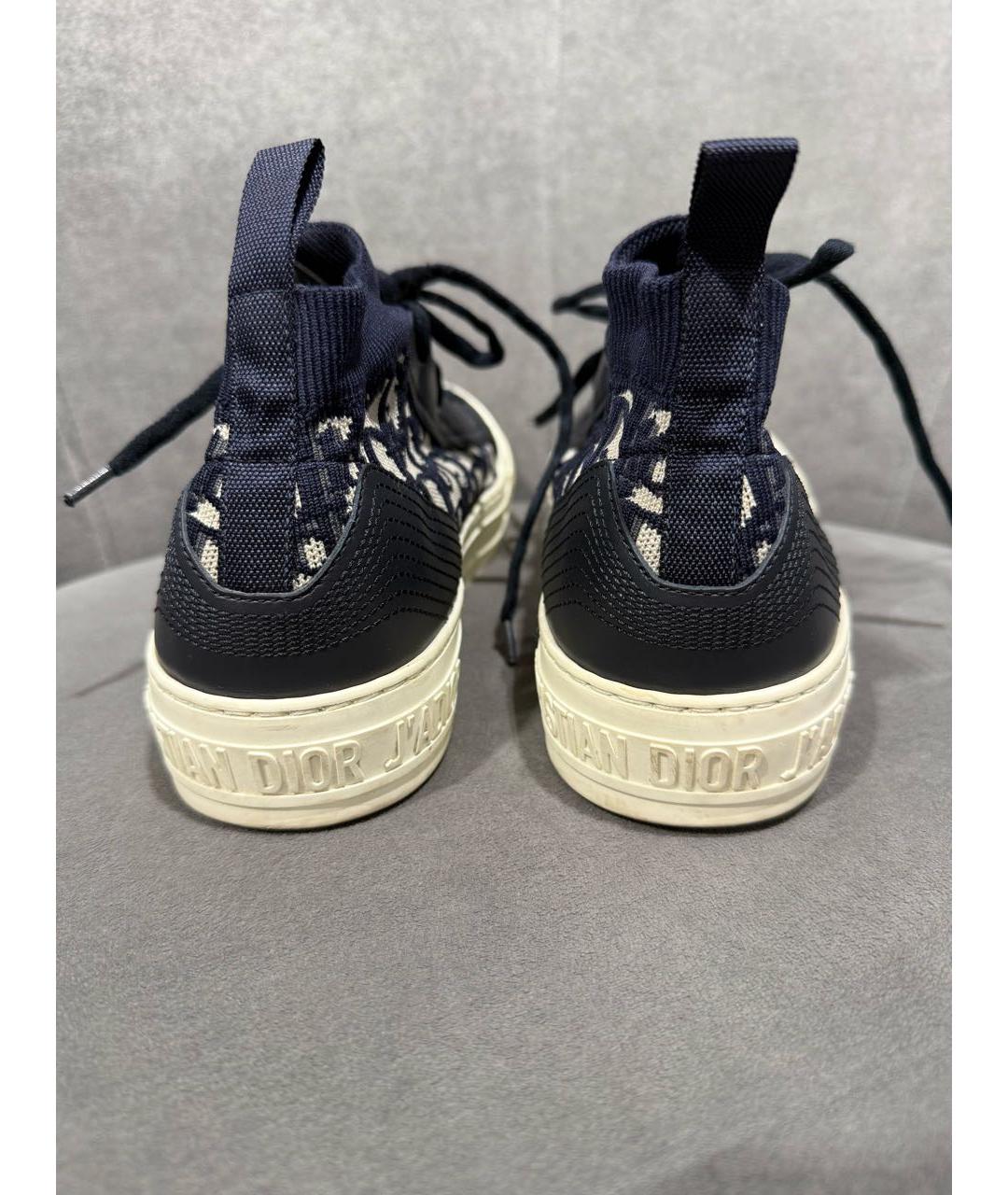 CHRISTIAN DIOR Темно-синие кожаные кеды, фото 3