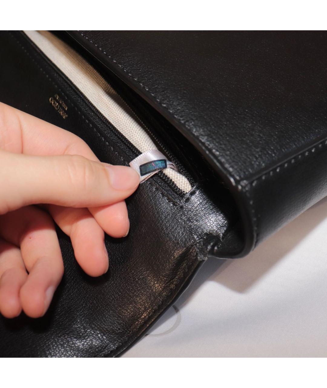 JIMMY CHOO Черная кожаная сумка через плечо, фото 5