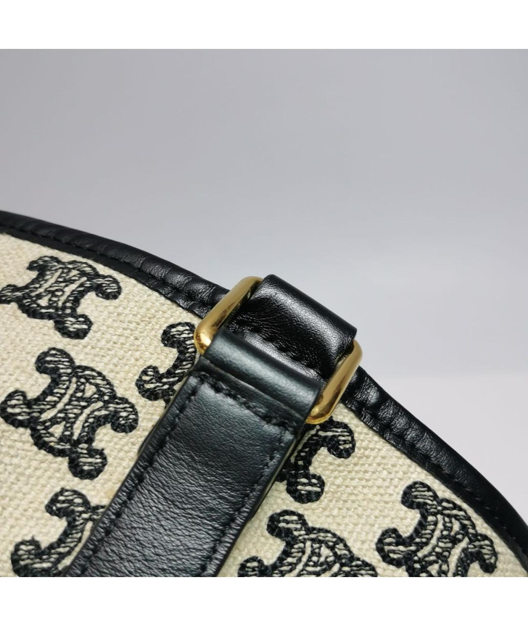 CELINE Черная кожаная сумка с короткими ручками, фото 8