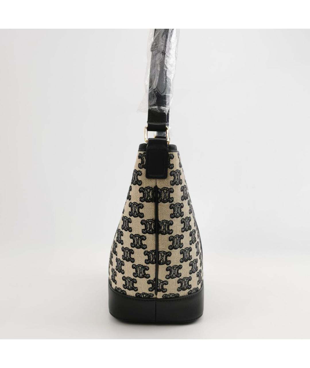 CELINE Черная кожаная сумка с короткими ручками, фото 3