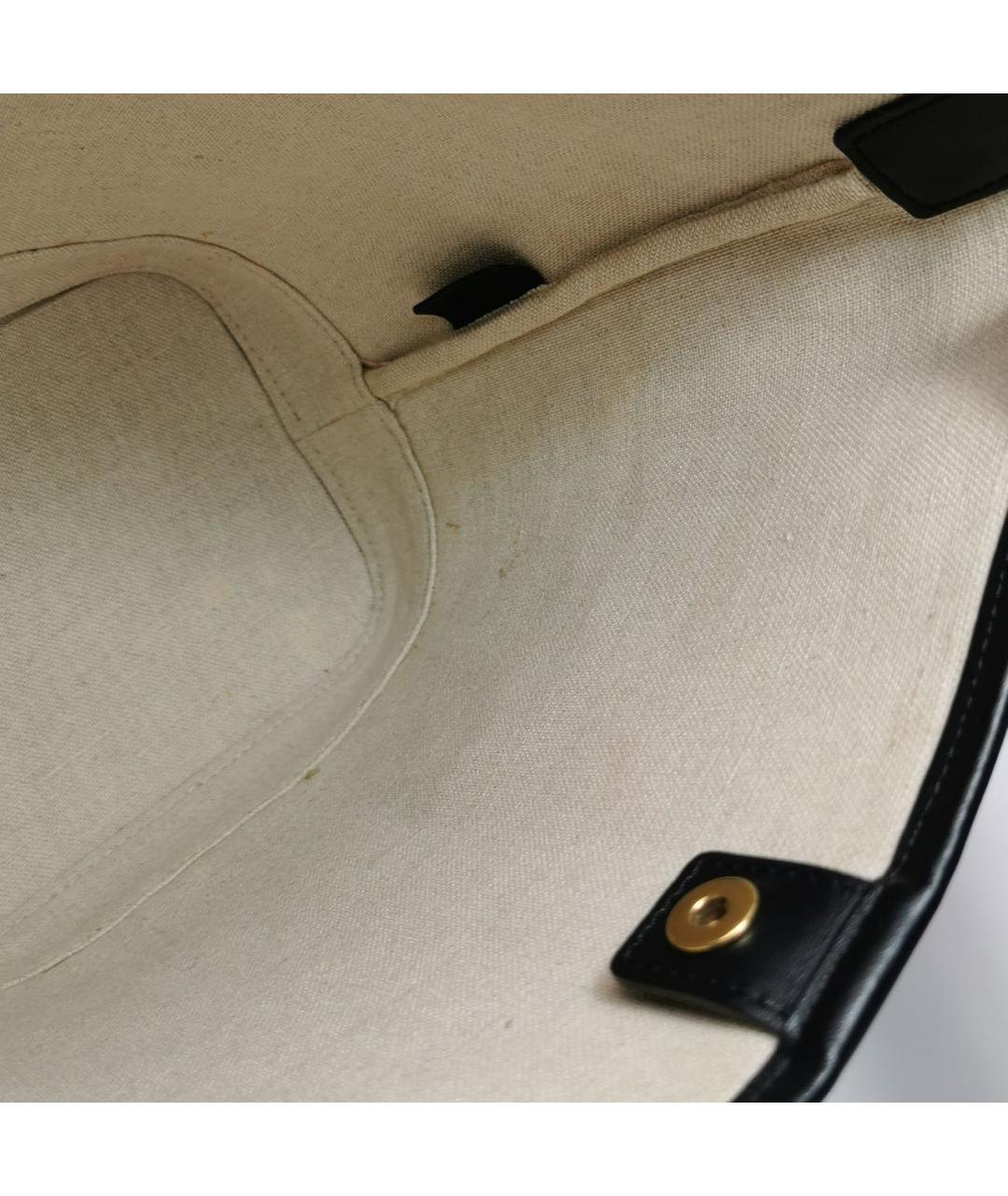 CELINE Черная кожаная сумка с короткими ручками, фото 7