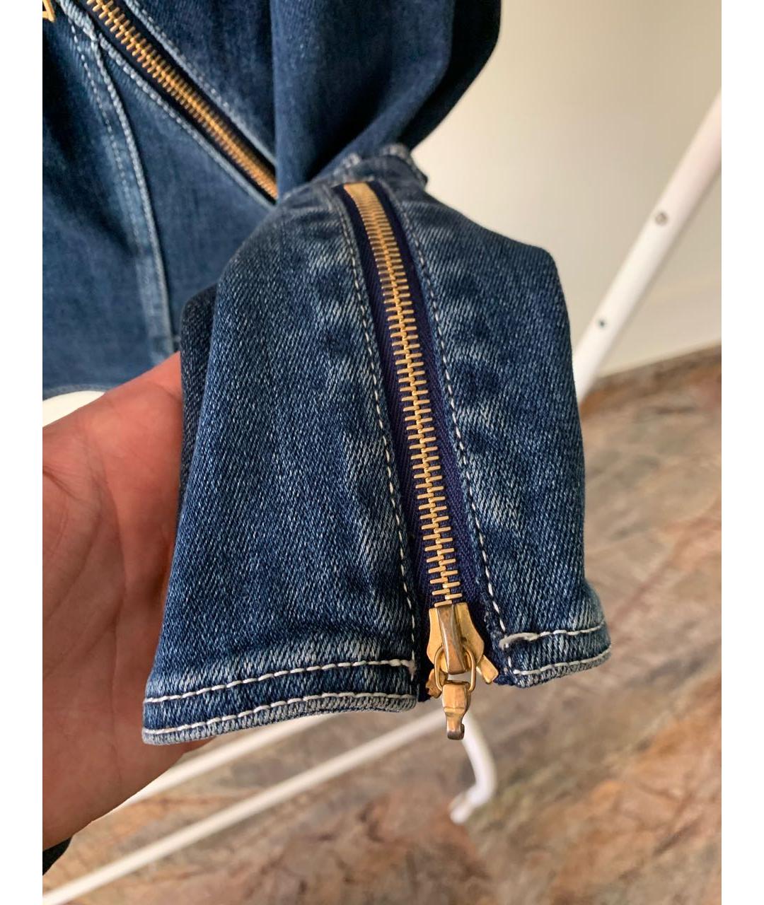 LOUIS VUITTON Темно-синяя деним куртка, фото 4