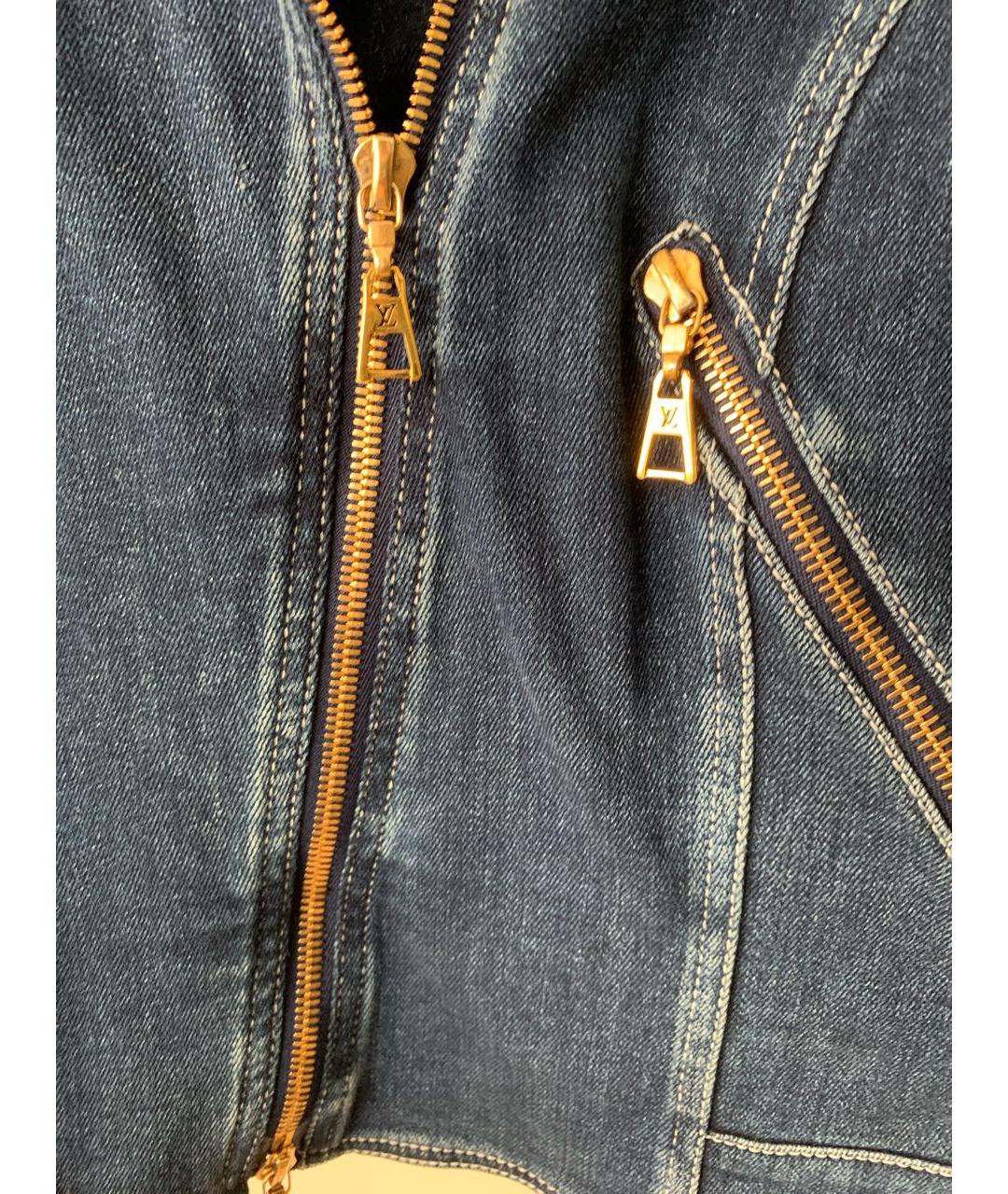 LOUIS VUITTON Темно-синяя деним куртка, фото 5