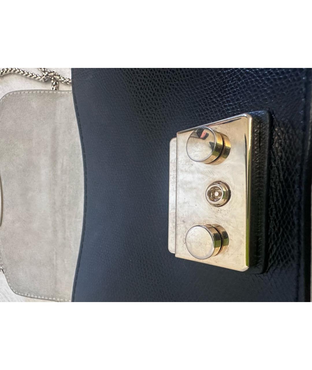 FURLA Серебряная кожаная сумка через плечо, фото 3