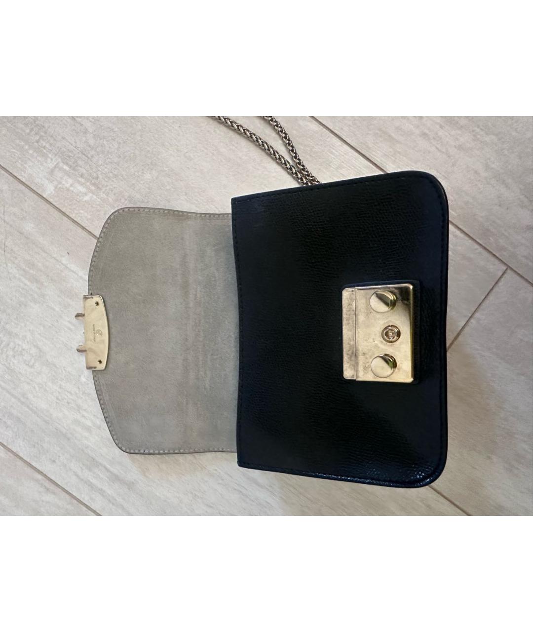 FURLA Серебряная кожаная сумка через плечо, фото 2