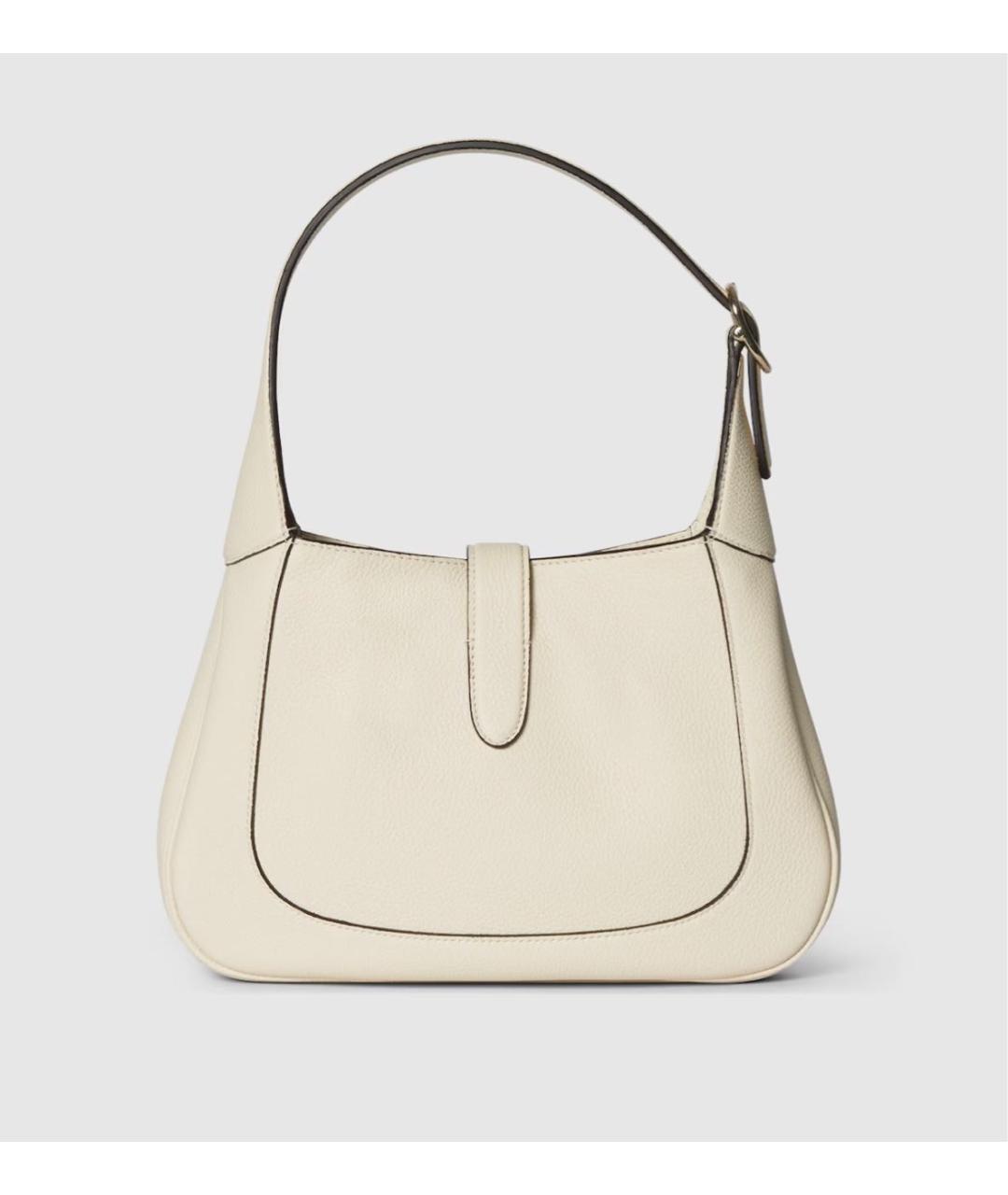 GUCCI Бежевая кожаная сумка с короткими ручками, фото 3