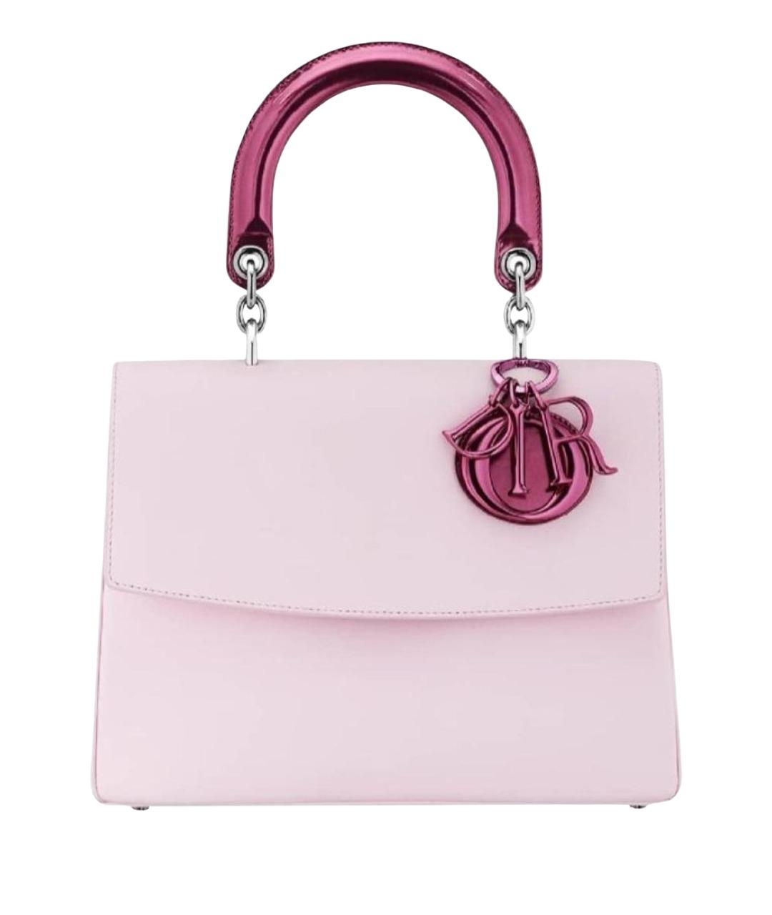 CHRISTIAN DIOR Розовая кожаная сумка с короткими ручками, фото 8