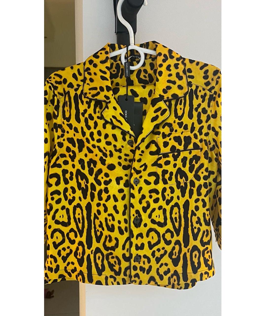 DOLCE&GABBANA Желтая шелковая белье / пижама, фото 3