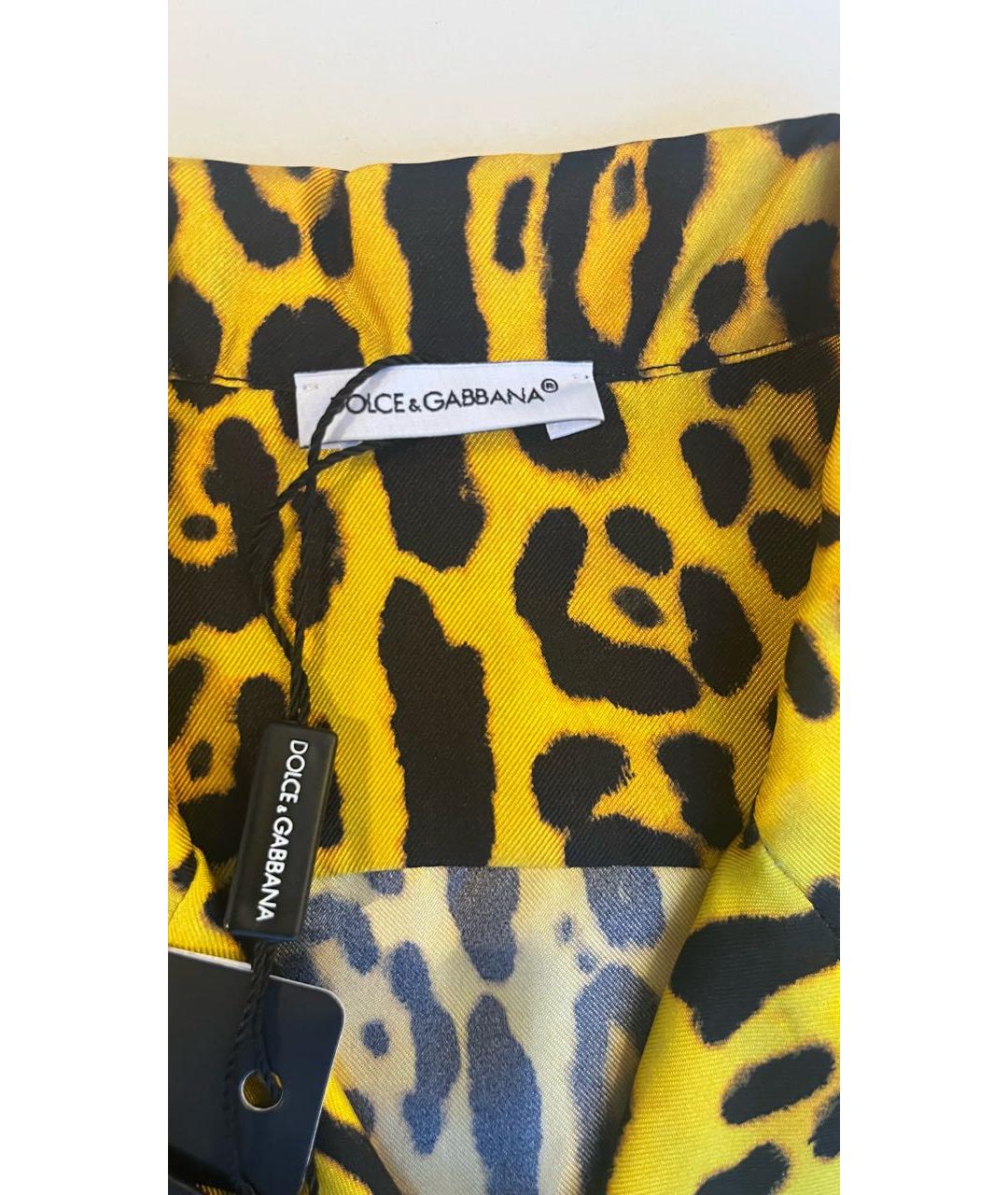 DOLCE&GABBANA Желтая шелковая белье / пижама, фото 4