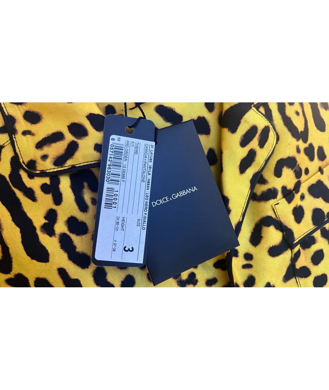 DOLCE&GABBANA Желтая шелковая белье / пижама, фото 5