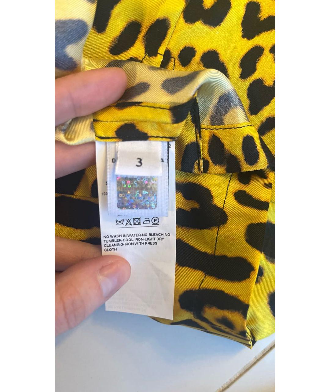 DOLCE&GABBANA Желтая шелковая белье / пижама, фото 6