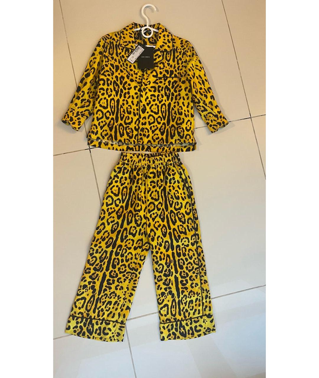 DOLCE&GABBANA Желтая шелковая белье / пижама, фото 8