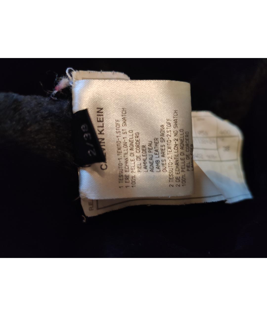 CALVIN KLEIN Черная кожаная дубленка, фото 5