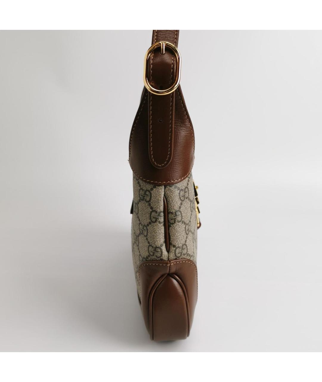 GUCCI Коричневая кожаная сумка с короткими ручками, фото 3