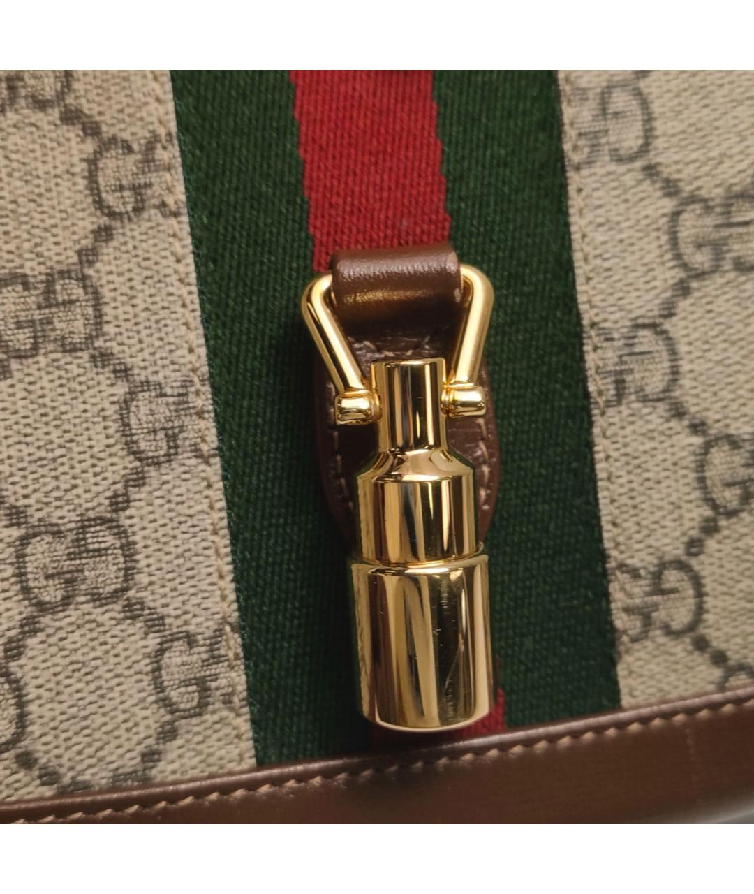 GUCCI Коричневая кожаная сумка с короткими ручками, фото 7