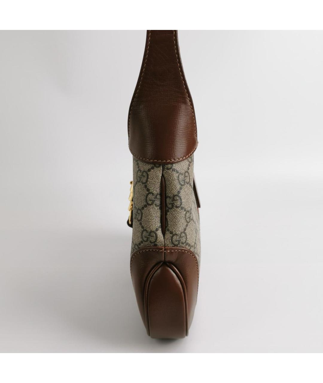 GUCCI Коричневая кожаная сумка с короткими ручками, фото 2