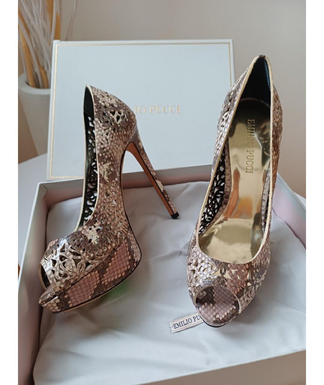 EMILIO PUCCI Мульти кожаные туфли, фото 3