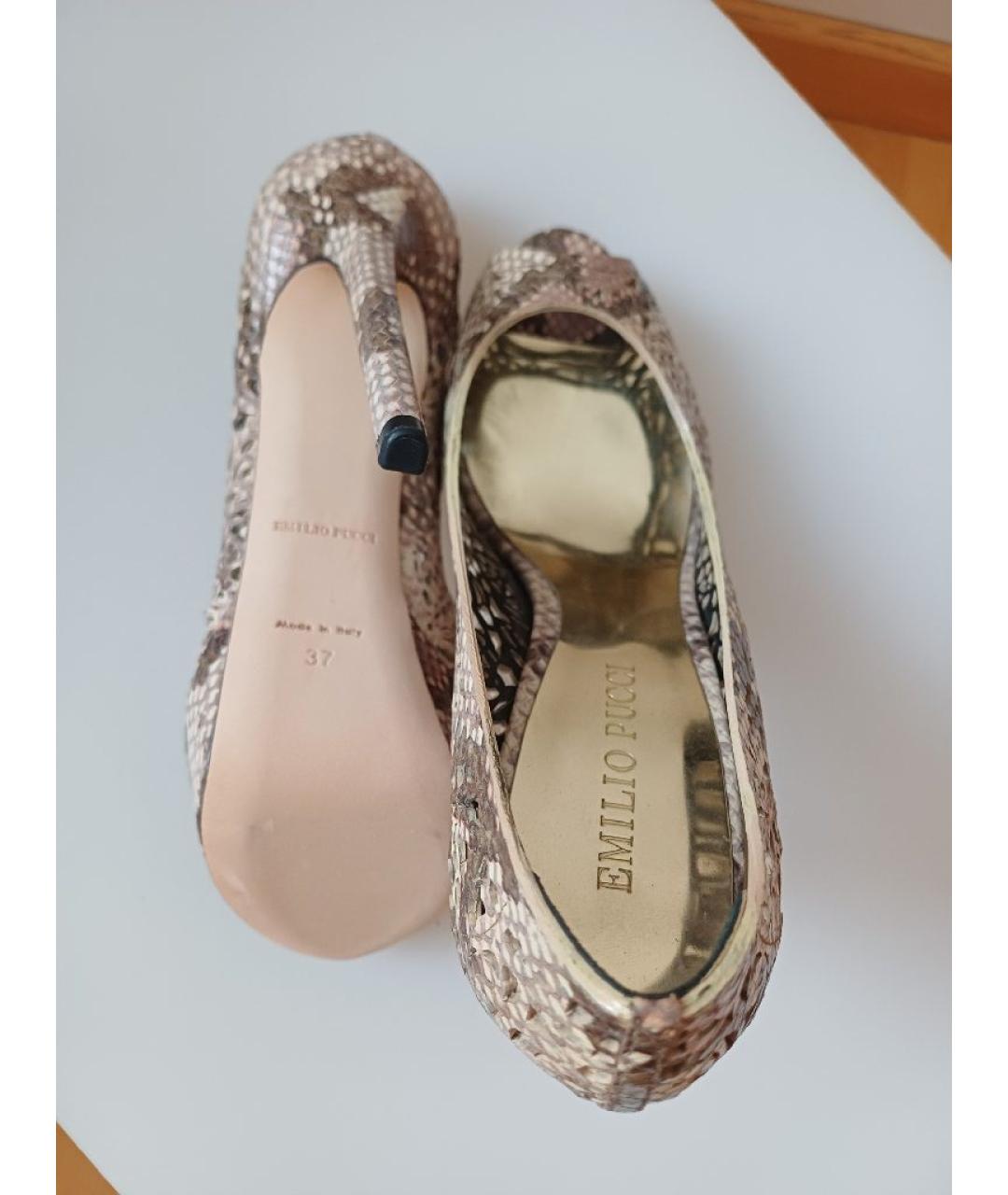 EMILIO PUCCI Мульти кожаные туфли, фото 8