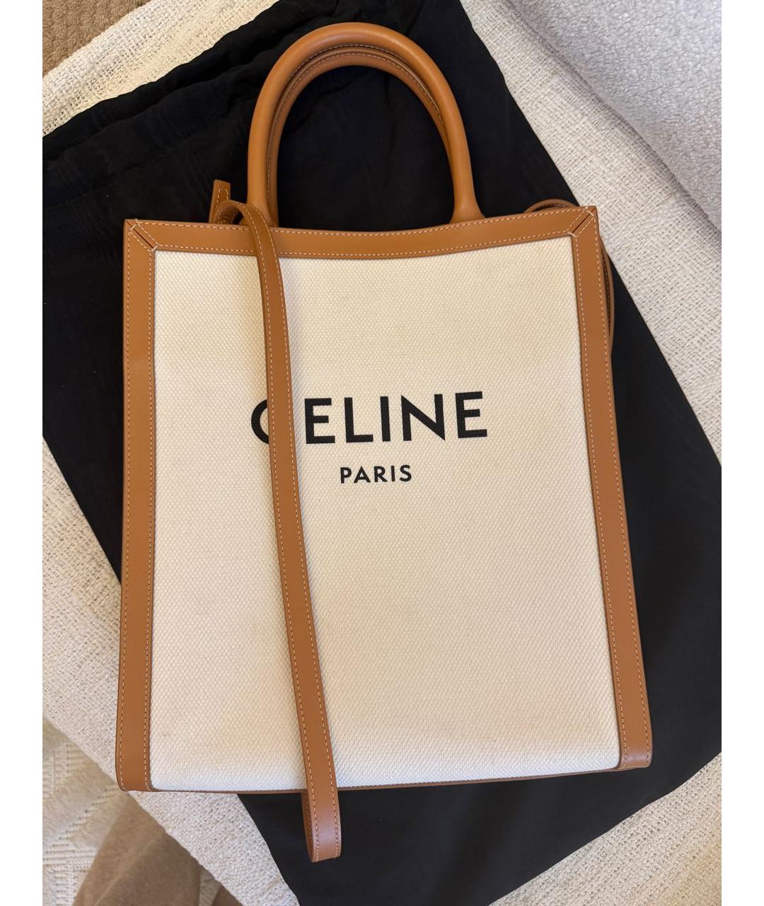 CELINE Коричневая кожаная сумка через плечо, фото 6