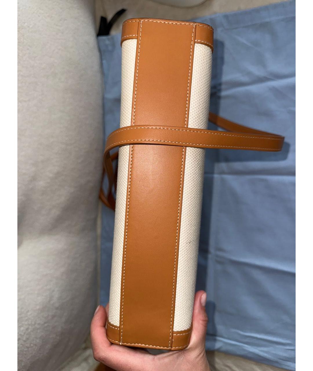 CELINE Коричневая кожаная сумка через плечо, фото 3