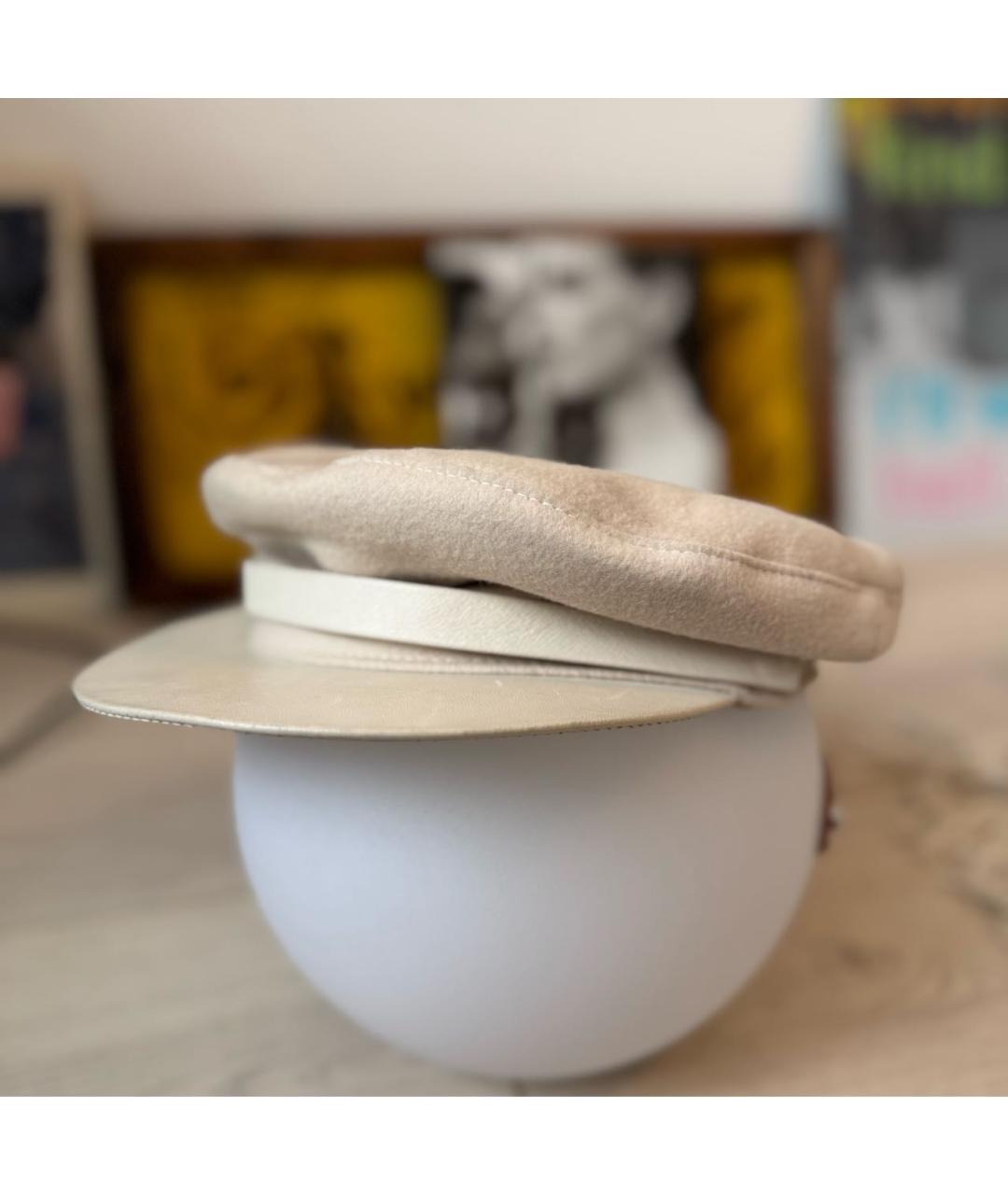 MAX MARA Бежевая шерстяная кепка, фото 2