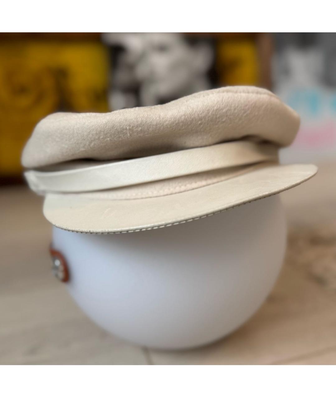 MAX MARA Бежевая шерстяная кепка, фото 3