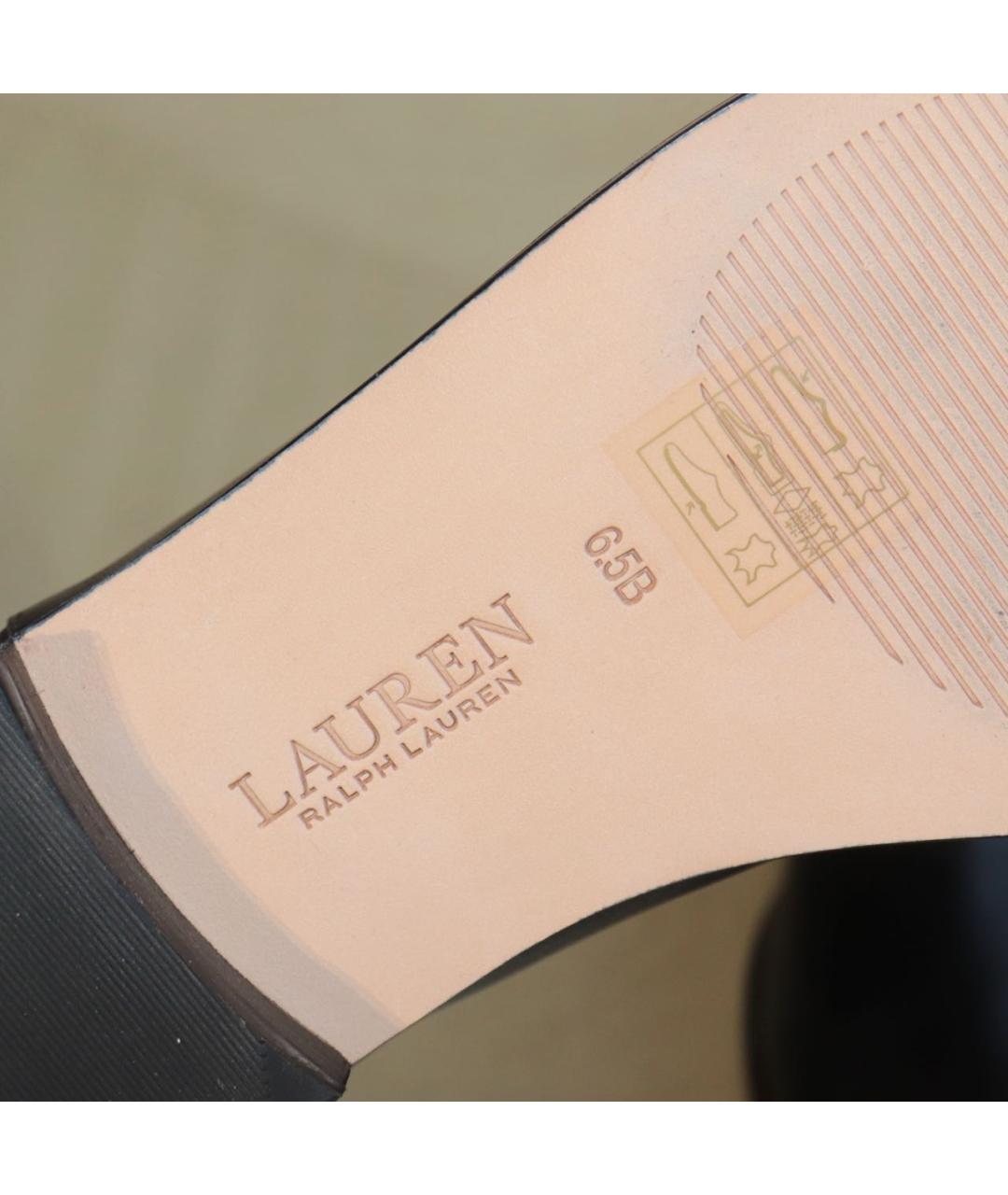 RALPH LAUREN Черные кожаные ботинки, фото 8