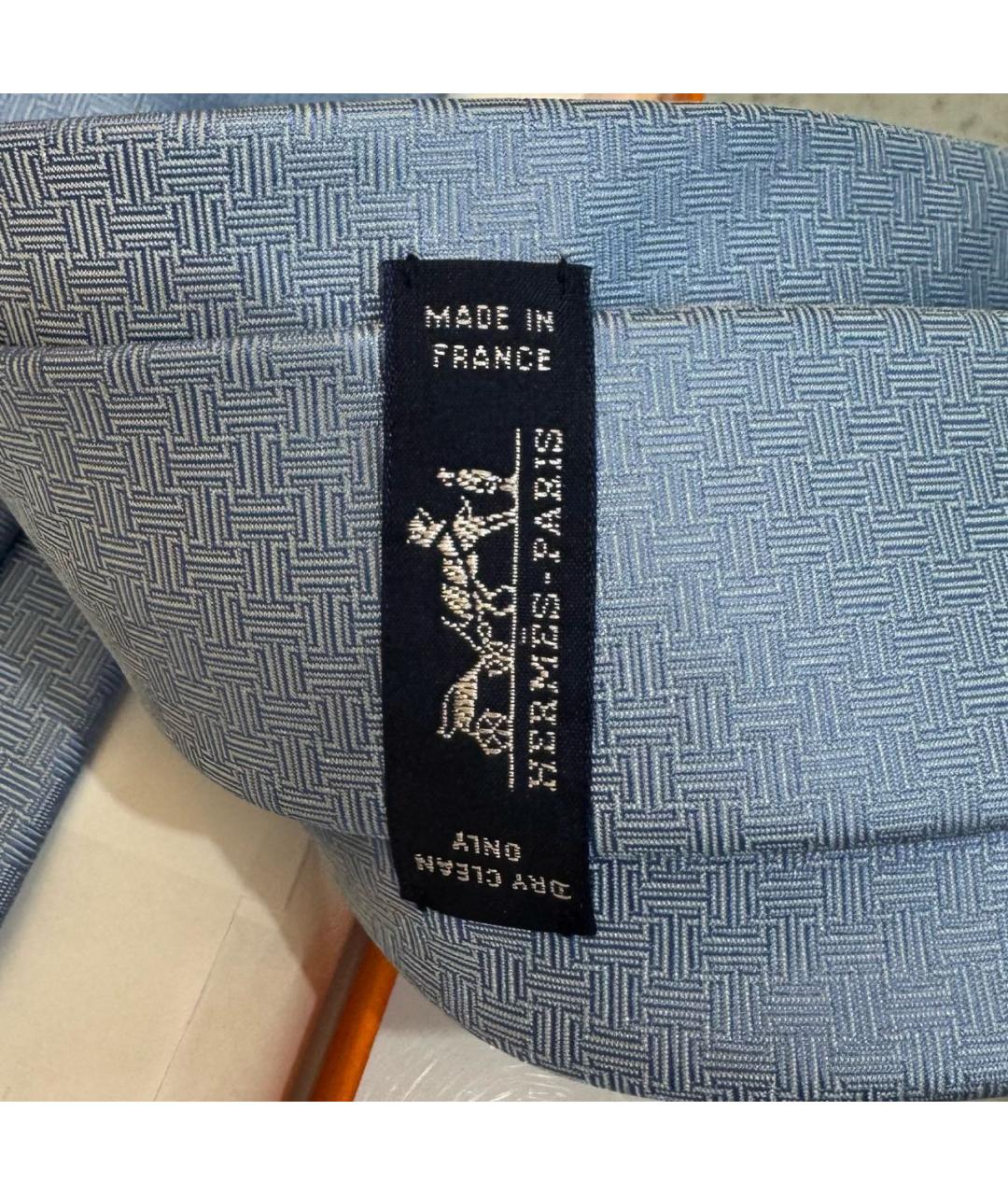 HERMES Голубой галстук, фото 4