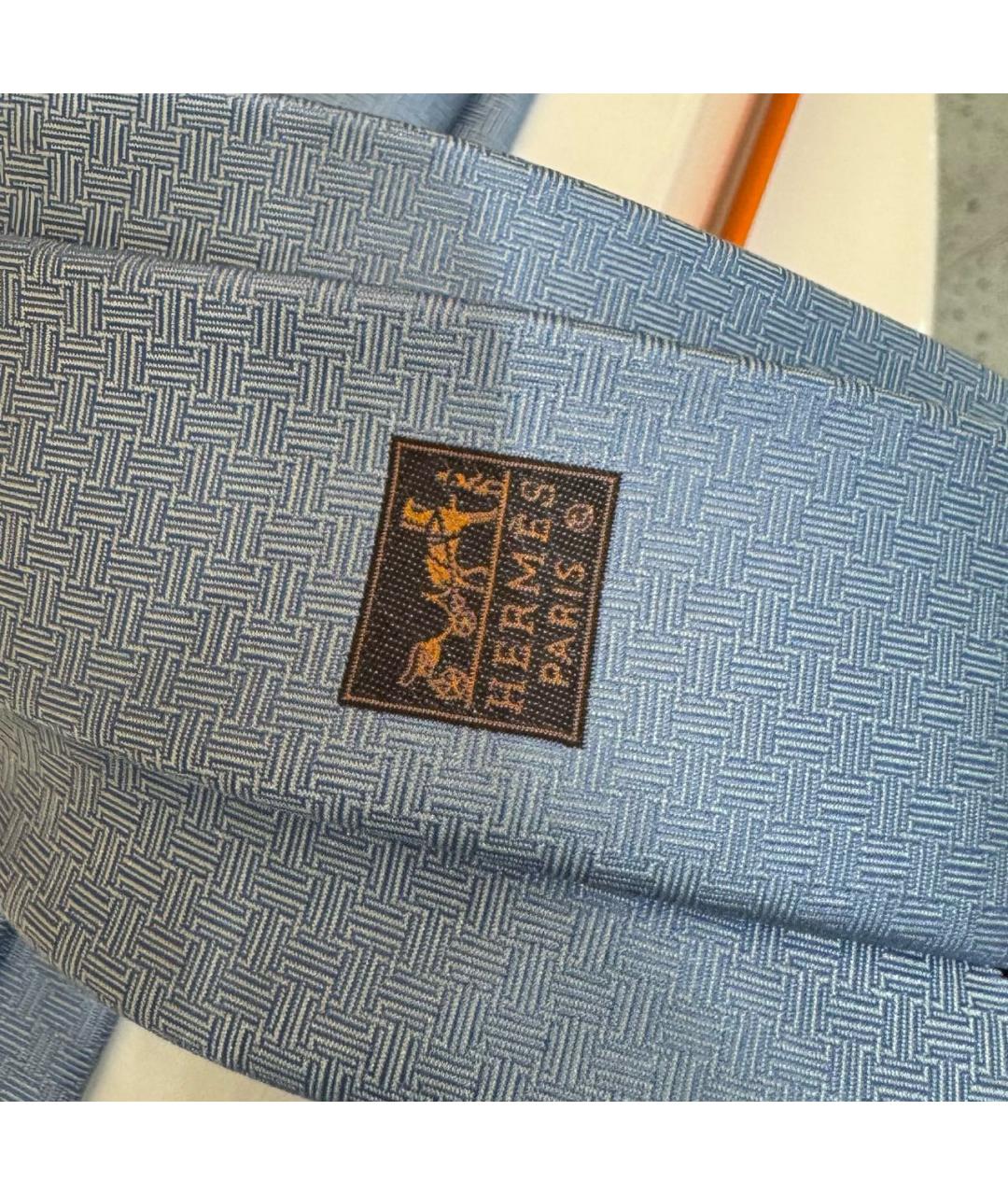 HERMES Голубой галстук, фото 3