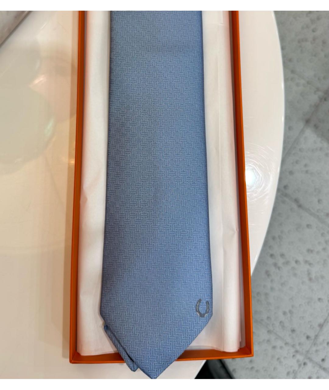 HERMES Голубой галстук, фото 6