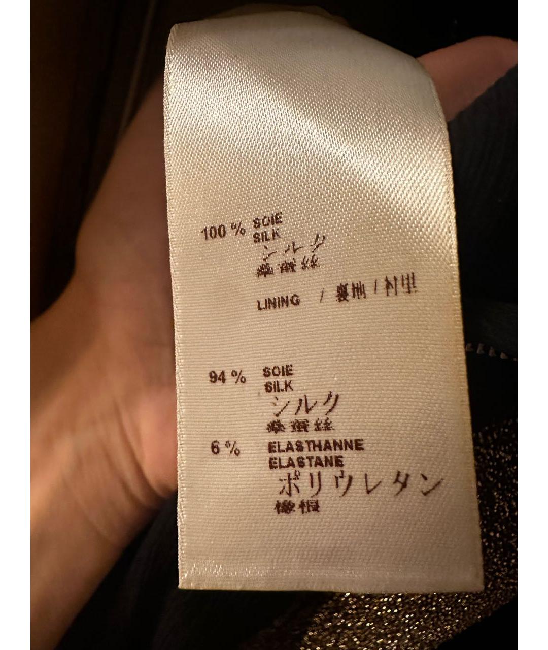 LOUIS VUITTON Темно-синий шелковый сарафан, фото 6