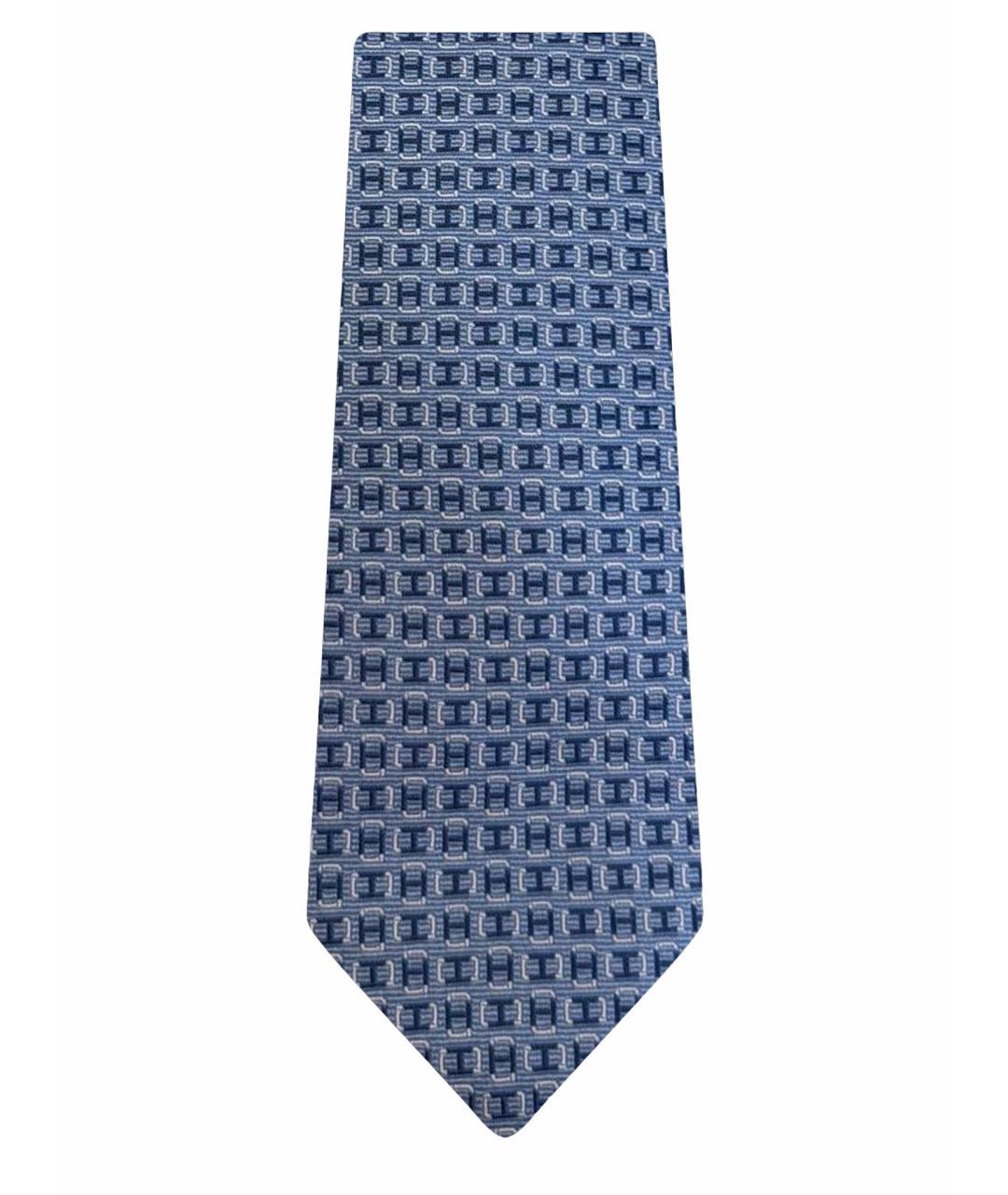 HERMES Синий галстук, фото 1