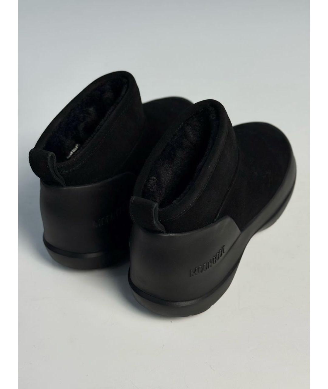 MOON BOOT Черные замшевые полусапоги, фото 4