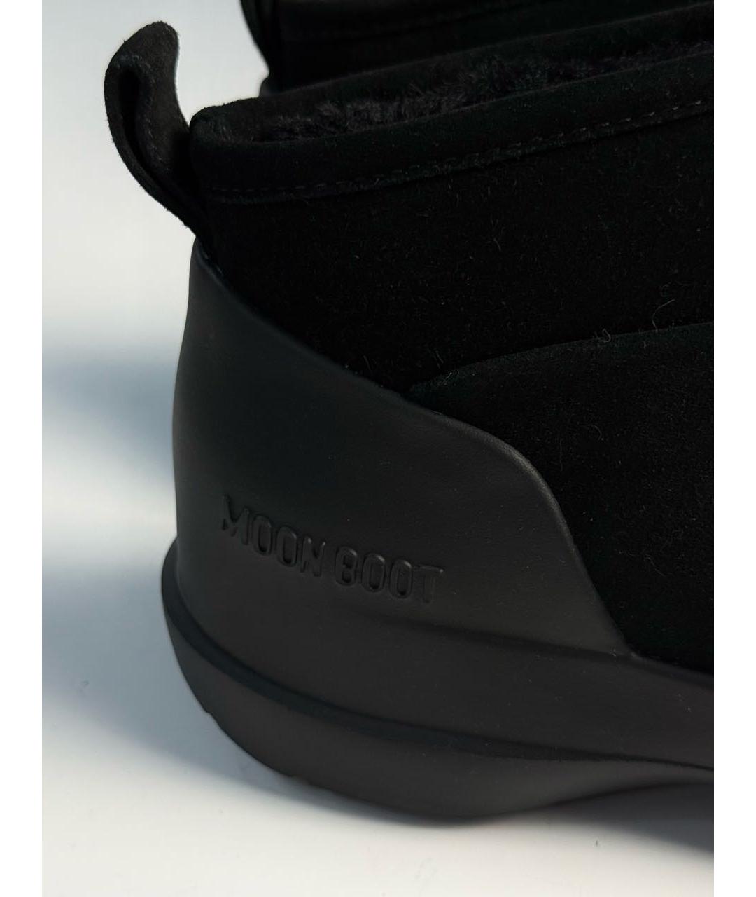 MOON BOOT Черные замшевые полусапоги, фото 6