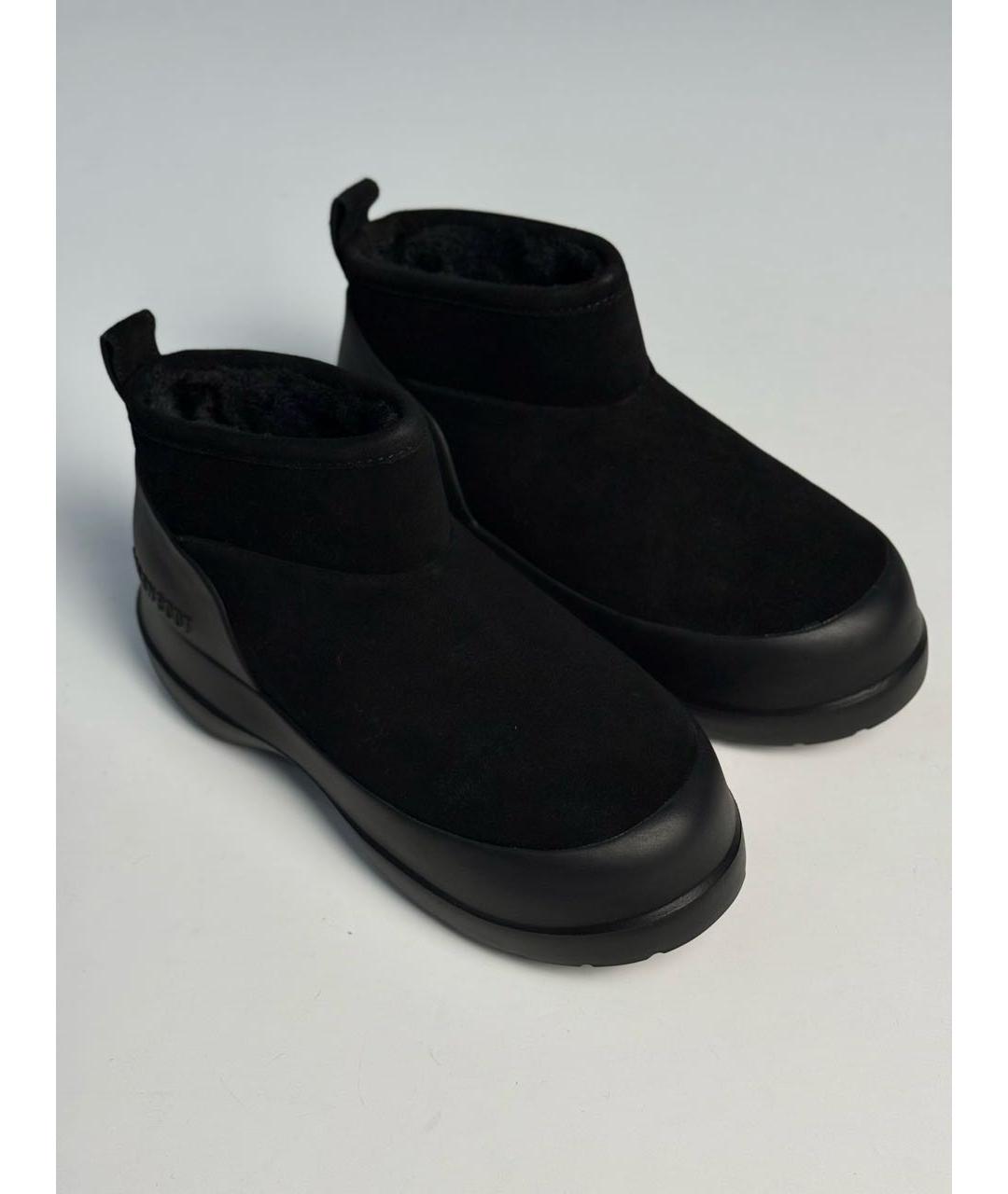MOON BOOT Черные замшевые полусапоги, фото 2