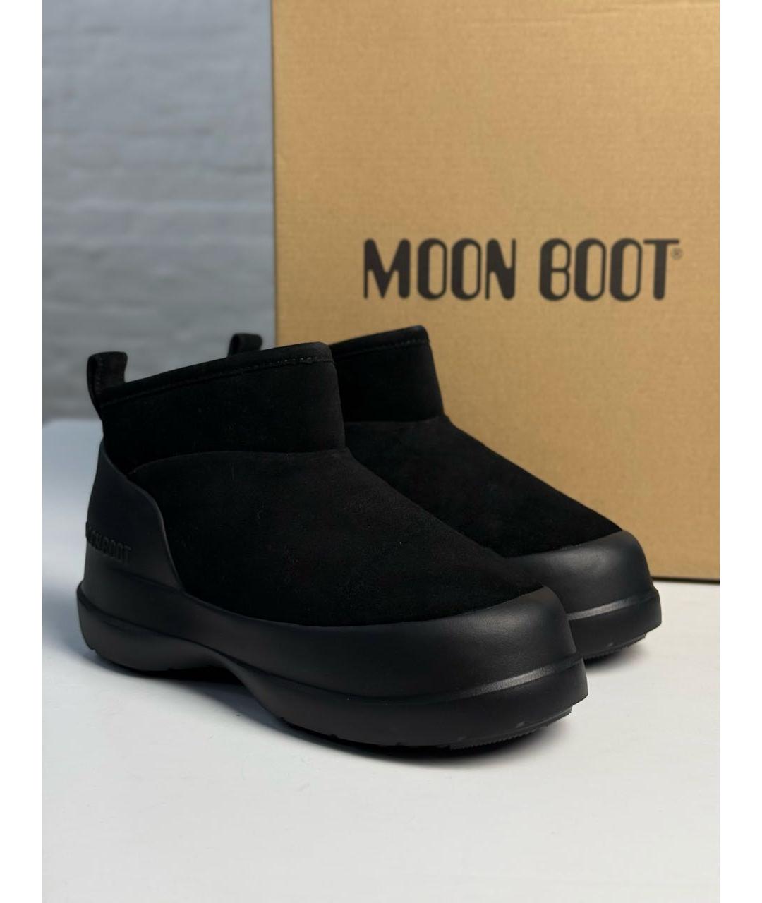 MOON BOOT Черные замшевые полусапоги, фото 7